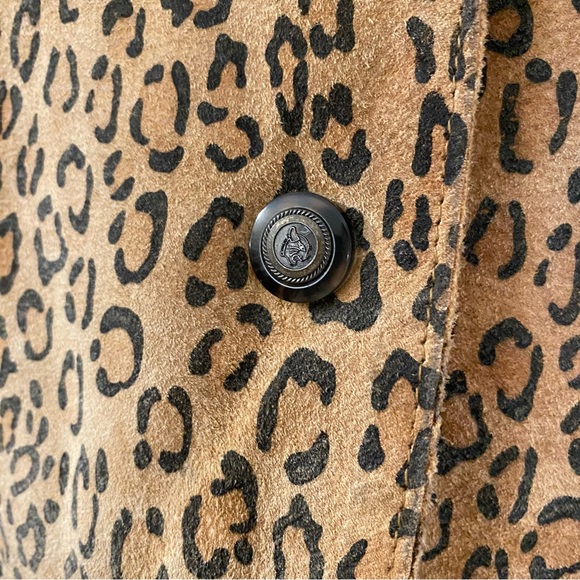 vintage wildcats genuine suede leopard print jacket - Picture 11 of 16